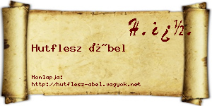 Hutflesz Ábel névjegykártya