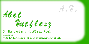 abel hutflesz business card