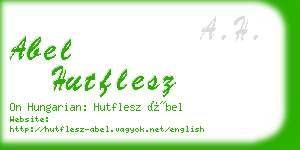 abel hutflesz business card